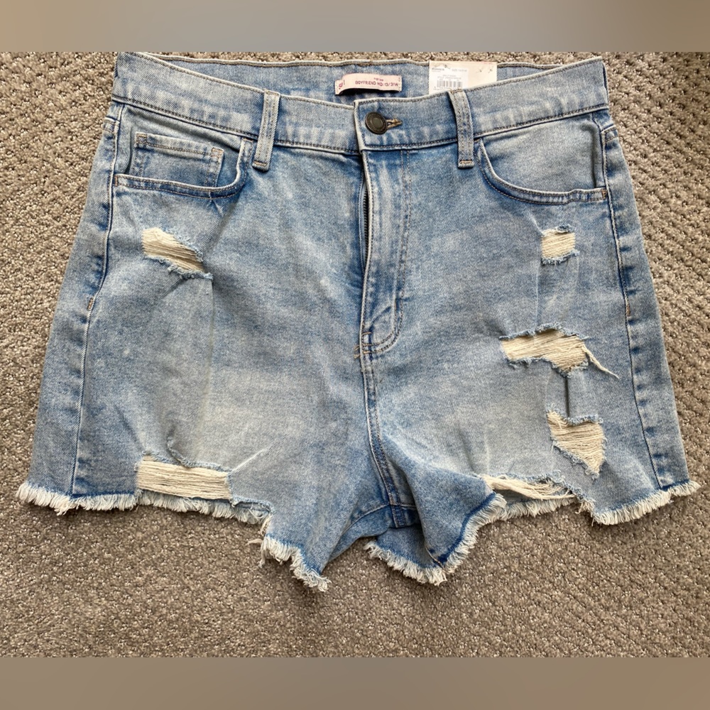 SO Jean shorts boyfriend high rise midi
